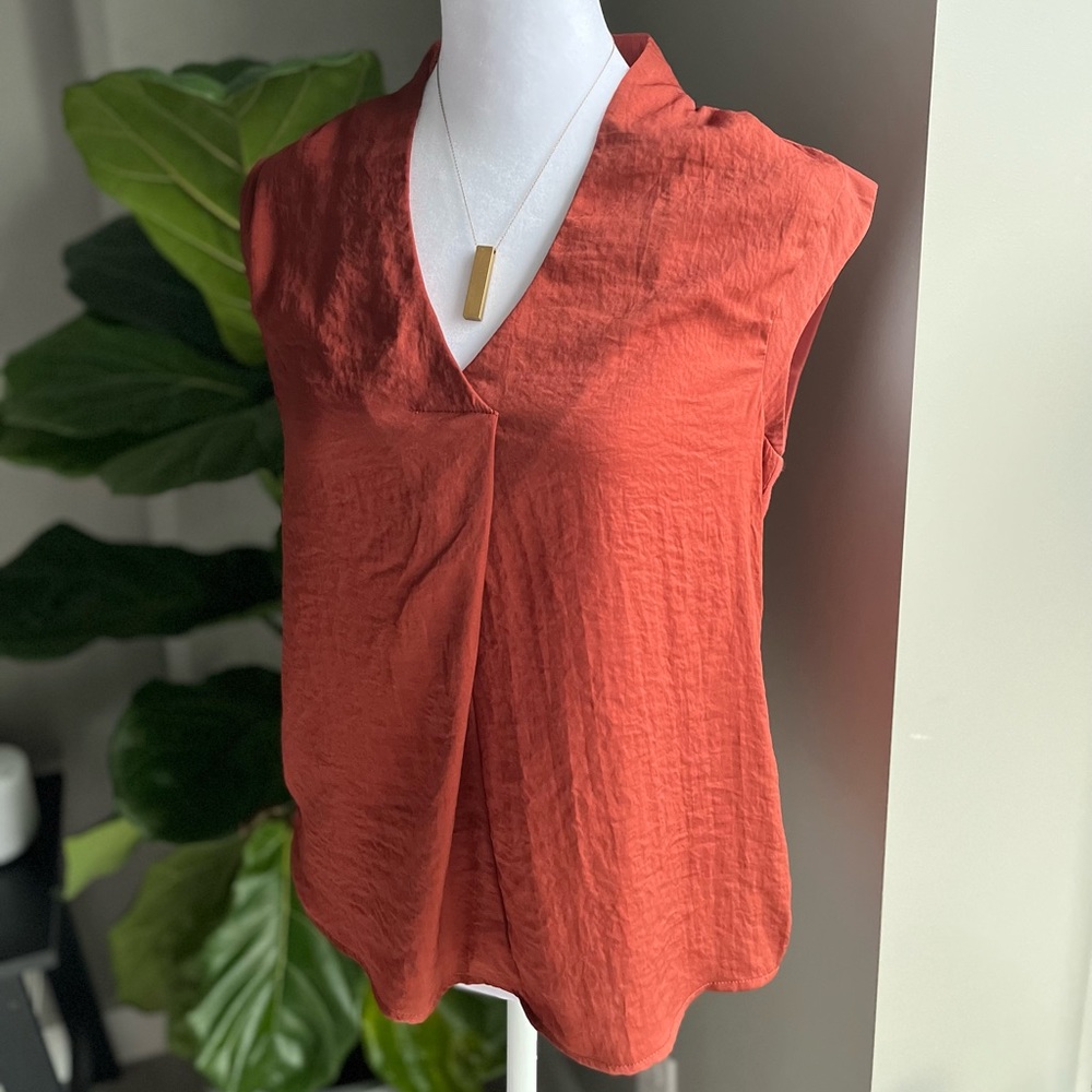 a new day • Sleeveless V-neck Blouse